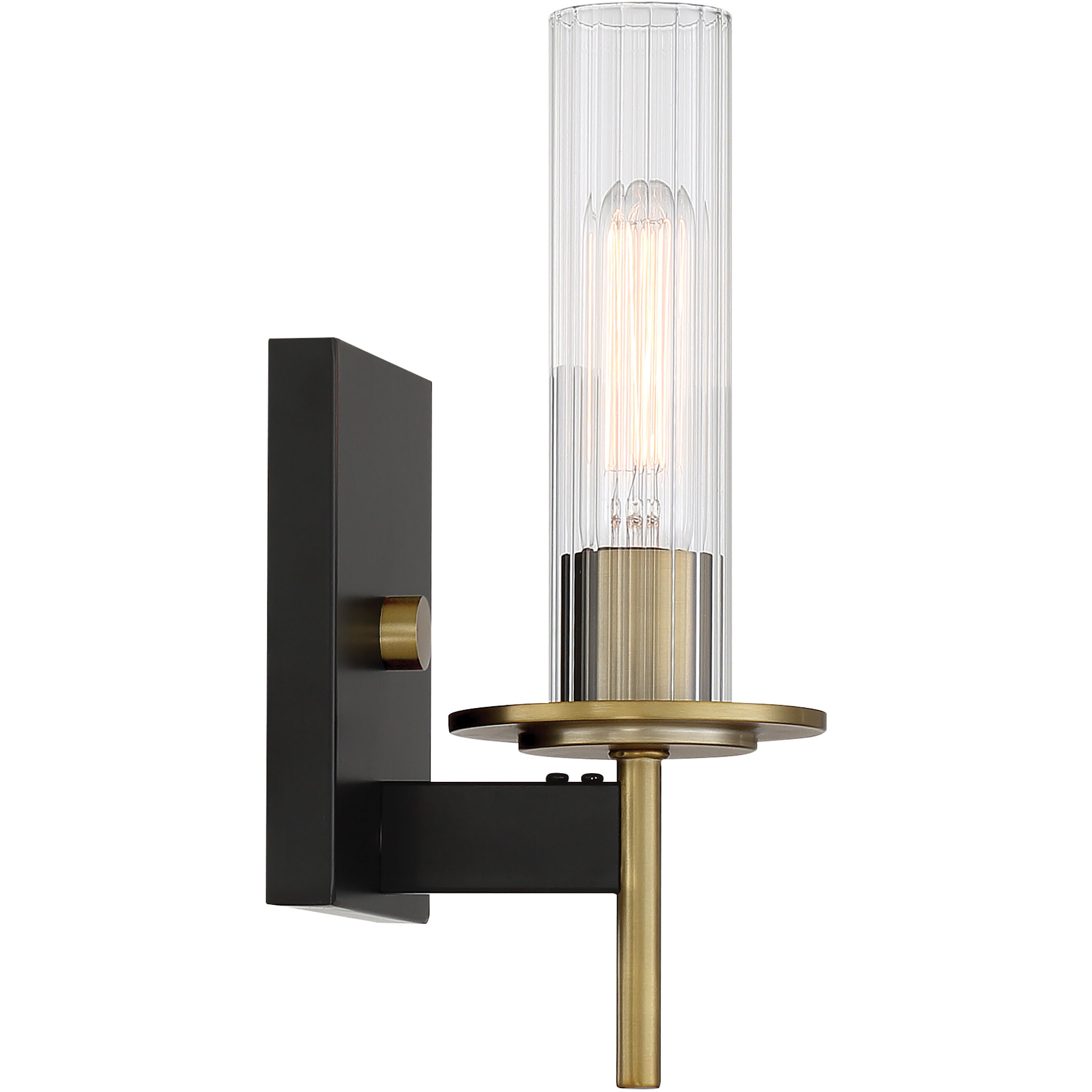 Baldwin Park 1 Light 5 inch Coal/Soft Brass Bath Light Wall Light