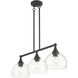 Glendon 3 Light 30 inch Bronze Linear Chandelier Ceiling Light