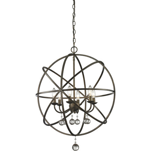 Acadia 6 Light 24 inch Golden Bronze Chandelier Ceiling Light