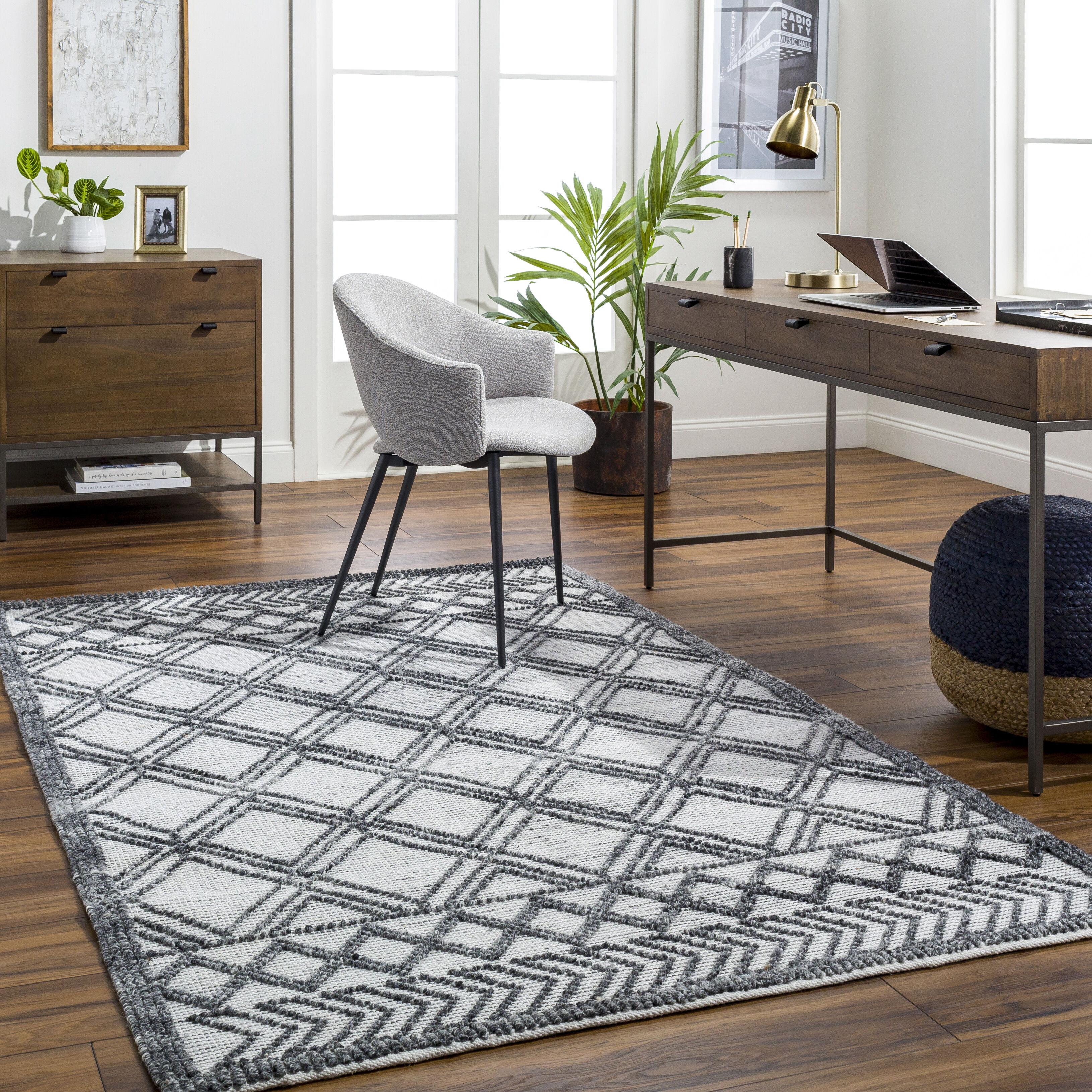 Napoli 120 X 96 inch White Rug, Rectangle