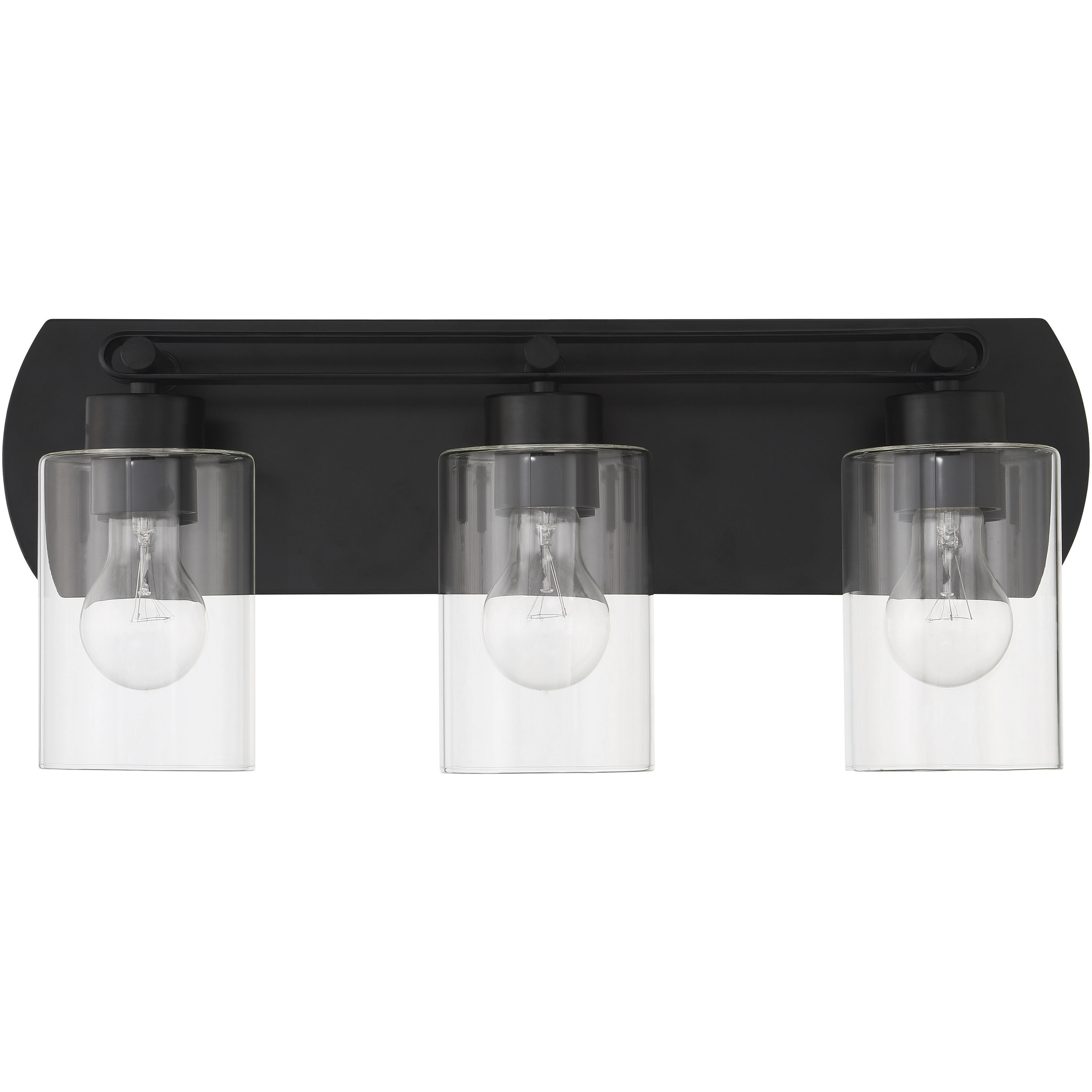 Hendrix 3 Light 20.5 inch Flat Black Vanity Light Wall Light