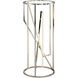 Trapezoid 35.5 X 15.75 inch Polished Chrome Accent Table
