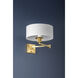 Sammy 1 Light 12.5 inch Aged Brass Wall Sconce Wall Light