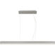 Knox LED 45.2 inch Satin Nickel Linear Suspension Ceiling Light in LED 2700K 277V, Integrated LED