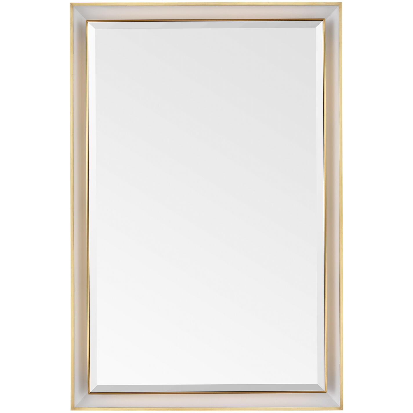 Thomas O'Brien Tricia 36 X 24 inch Hand-Rubbed Antique Brass Illuminated Rectangular Mirror