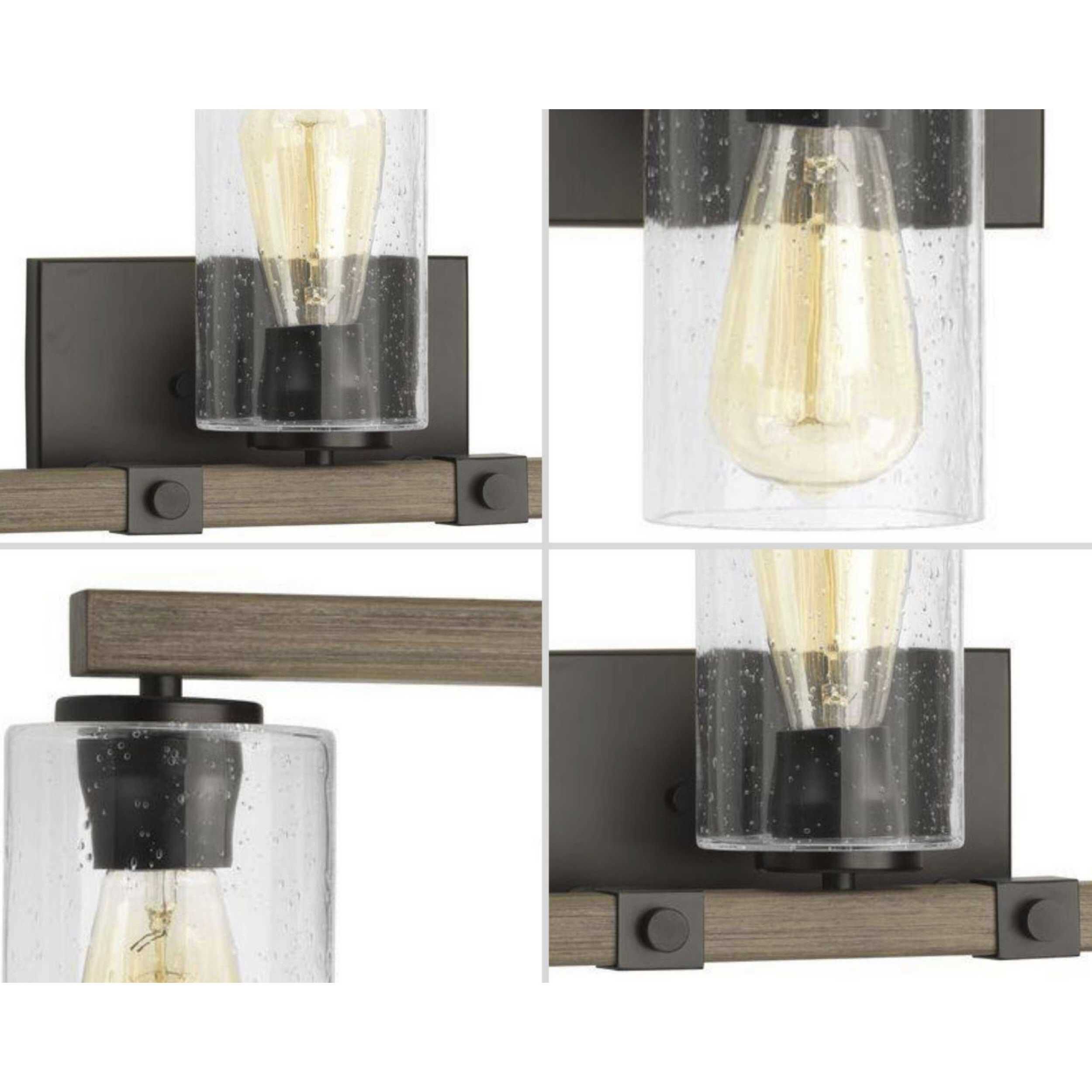 Barnes Mill 3 Light 24 inch Antique Bronze Bath Vanity Wall Light