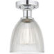 Edison Castile 1 Light 6 inch Polished Chrome Semi-Flush Mount Ceiling Light in Clear Glass