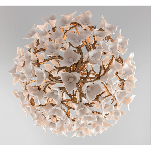 Lily 4 Light 18.5 inch Enchanted Silver Leaf Pendant Ceiling Light in 26.69