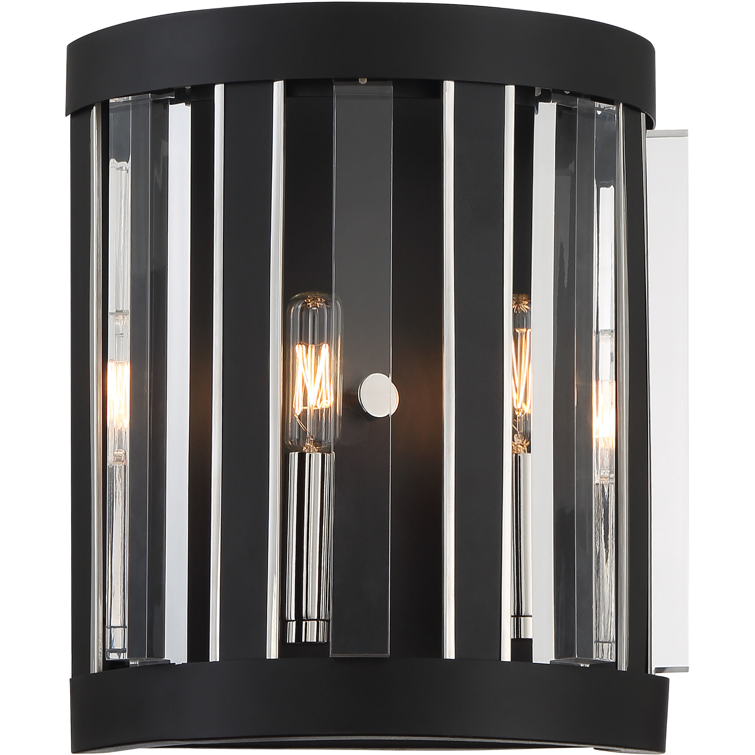 Majestic Splendor 2 Light 11 inch Polished Nickel/Sand Coal Wall Sconce Wall Light