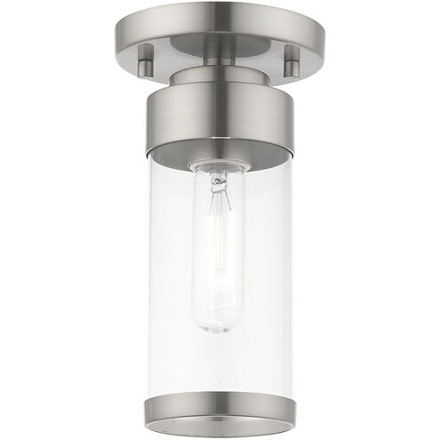 Hillcrest 1 Light 5 inch Brushed Nickel Semi-Flush Mount Ceiling Light