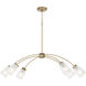 Arpeggio Linear Chandelier Ceiling Light in Aged Brass