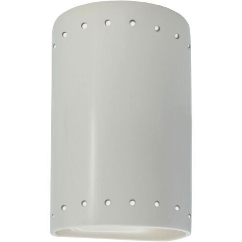 Ambiance Cylinder LED 5.75 inch Matte White ADA Wall Sconce Wall Light, Small