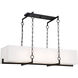 Abbott 8 Light 44 inch Matte Black Linear Chandelier Ceiling Light
