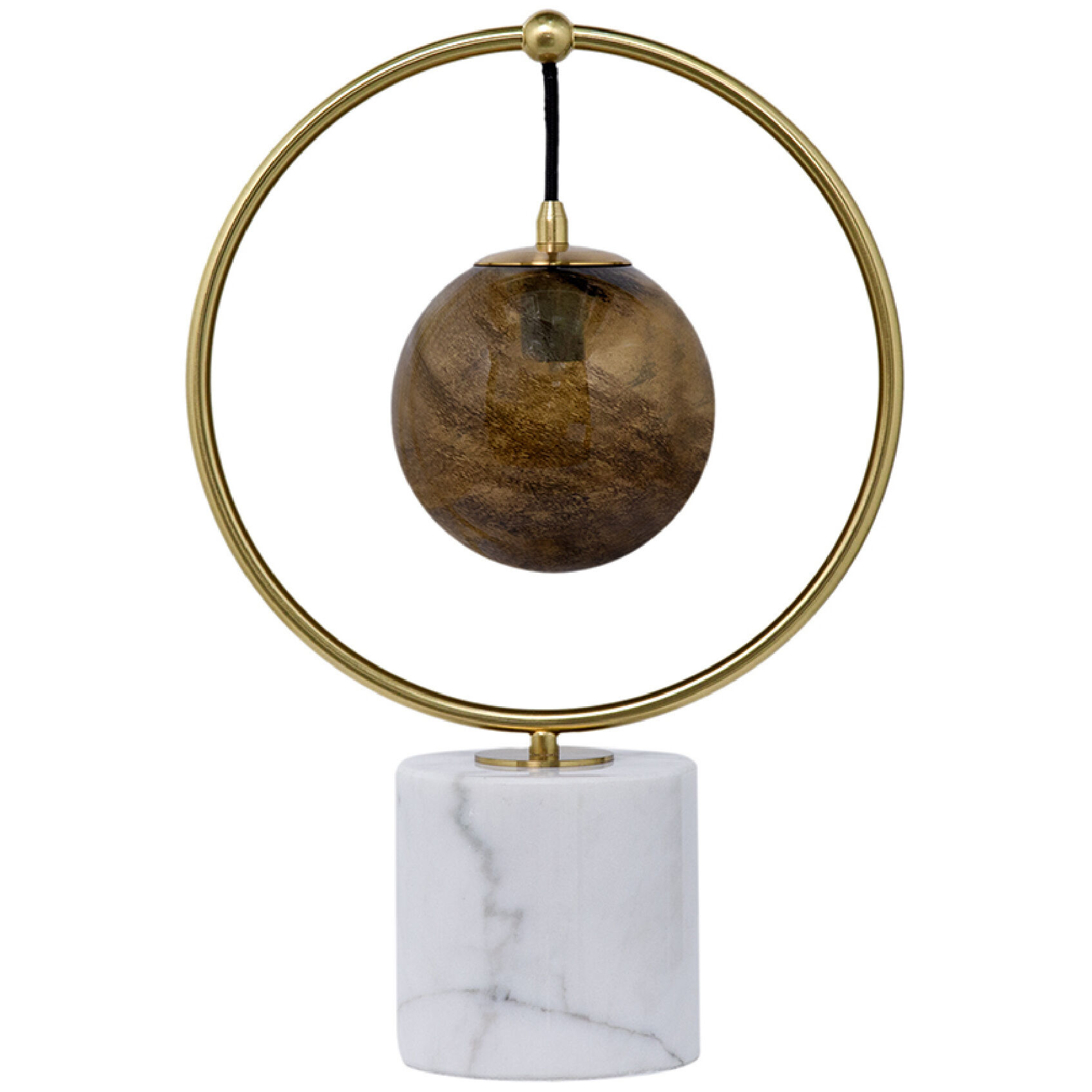 Kinsley 18.1 inch 60 watt White and Gold and Brown Table Lamp Portable Light