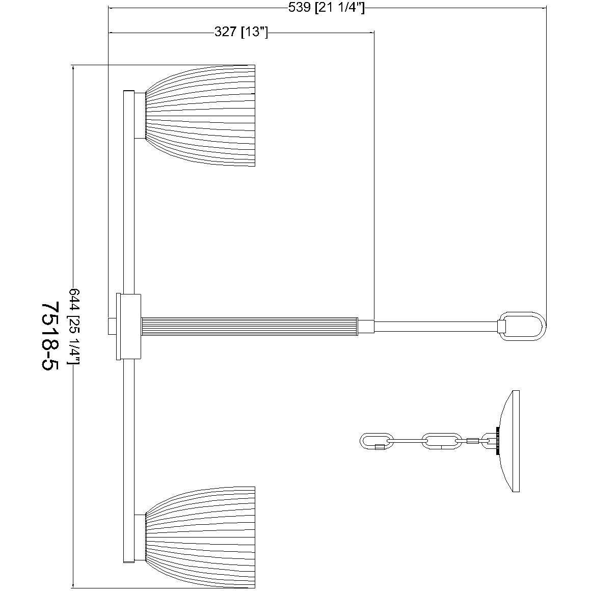 Naya 5 Light 25.25 inch Matte Black Chandelier Ceiling Light