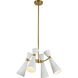 Alora Mood Blake 4 Light 24.13 inch White Chandelier Ceiling Light in White and Aged Gold