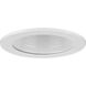 4in Recessed Trim PAR20 Satin White Step Baffle Trim