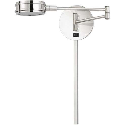 Villach 21 inch 5.00 watt Chrome Swing Arm Wall Lamp Wall Light