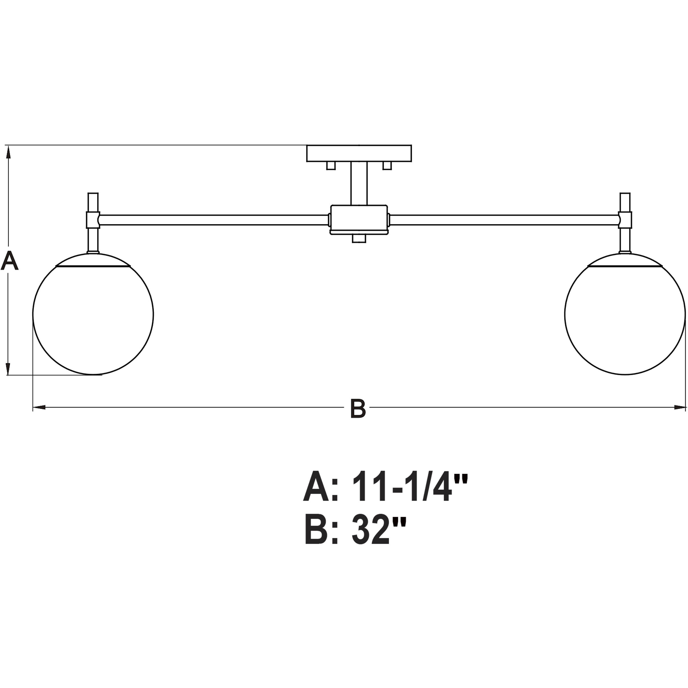 Armitage LED 32 inch Matte Black Semi-Flush Mount Ceiling Light