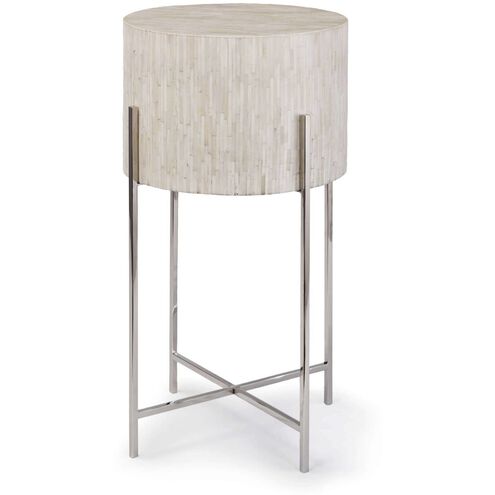 Drum 25.25 X 14 inch Nickel Side Table, Drum