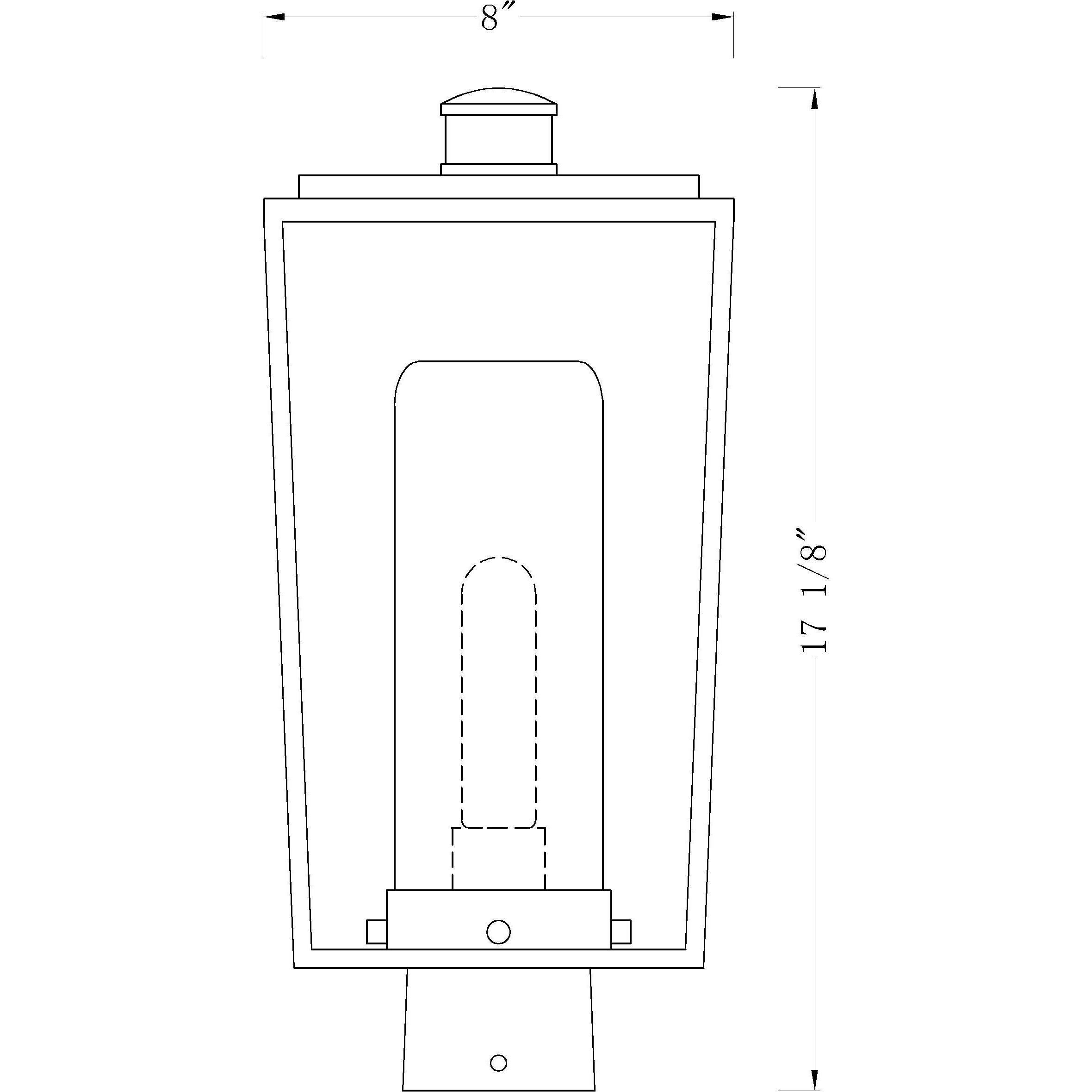 Sheridan 1 Light 17.25 inch Black Outdoor Post Mount Fixture