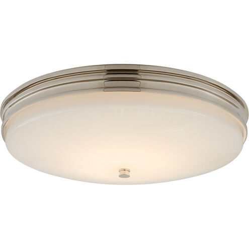 Chapman & Myers Launceton LED 16.75 inch Polished Nickel Flush Mount Ceiling Light, Medium