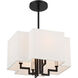 Upham Estates 4 Light 14 inch Coal /Polished Nickel Convertible Pendant / Semi Flush Ceiling Light