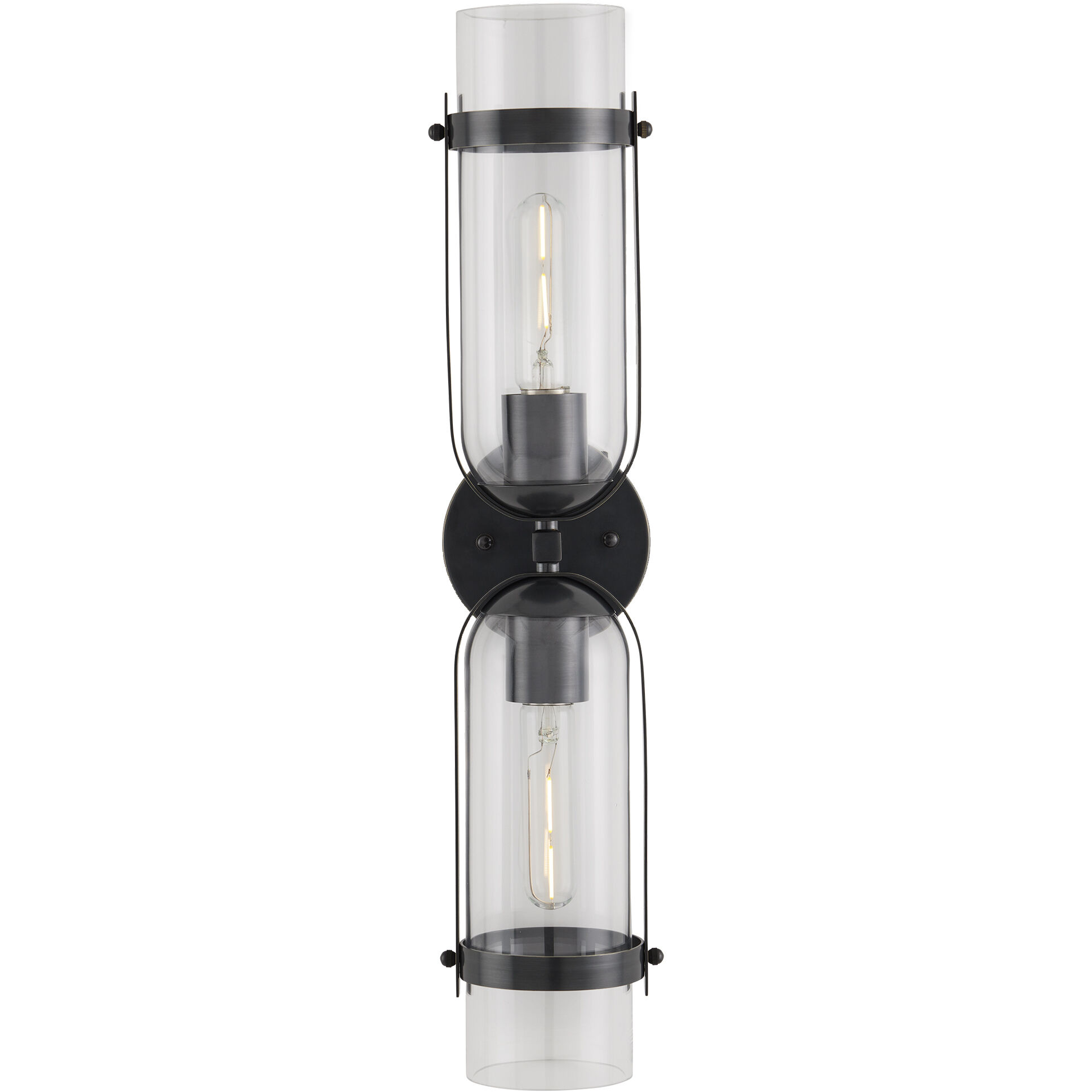 Bonardi 2 Light 5 inch Oil Rubbed Bronze and Clear Bath Sconce Wall Light