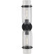 Bonardi 2 Light 5 inch Oil Rubbed Bronze and Clear Bath Sconce Wall Light