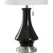 Bleaker 29 inch 150 watt Black and Silver Table Lamp Portable Light