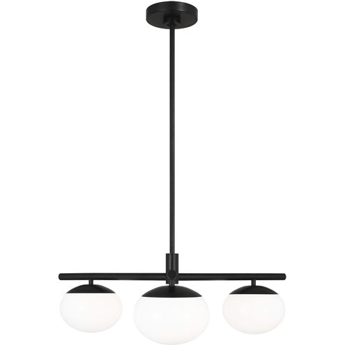 ED Ellen DeGeneres Lune 3 Light 27.38 inch Aged Iron Semi-Flush Mount Ceiling Light