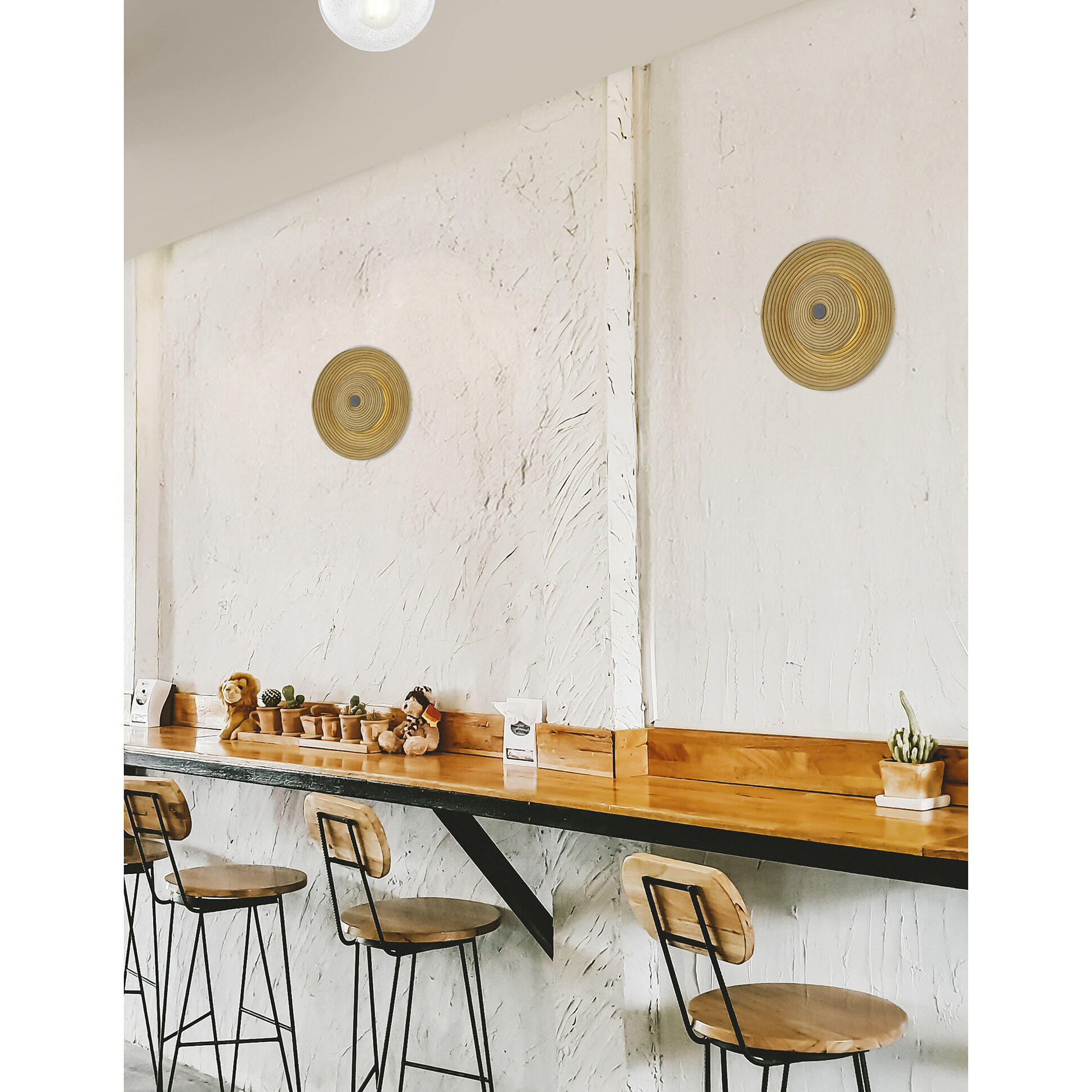 Rattan Collection LED 12 inch Matte Black ADA Wall Sconce Wall Light, Caribe Family