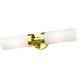 Aero 2 Light 19 inch Polished Brass ADA Vanity Sconce Wall Light