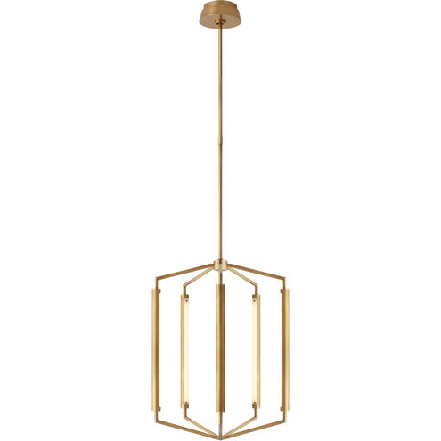 Kelly Wearstler Appareil LED 20 inch Antique-Burnished Brass Lantern Pendant Ceiling Light, Medium