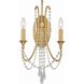 Arcadia 2 Light 11 inch Antique Gold Wall Sconce Wall Light