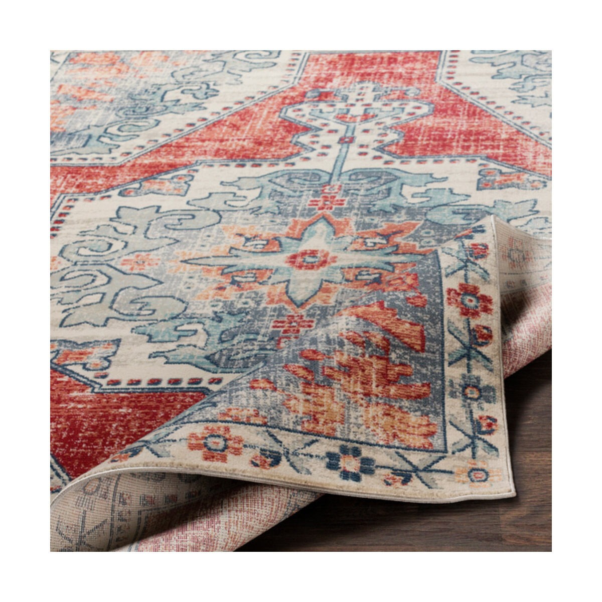 Prince 65 X 47 inch Red Rug, Rectangle