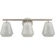 Brooke 3 Light 22.5 inch Brushed Nickel Bathroom Vanity Wall Light