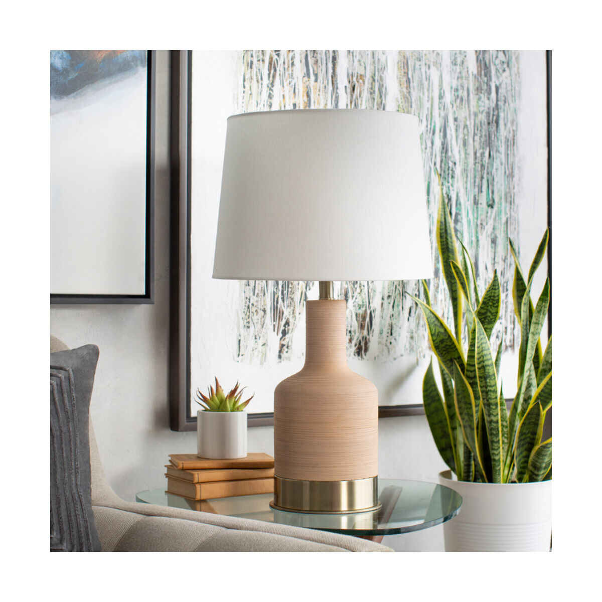 Tan table lamp hot sale