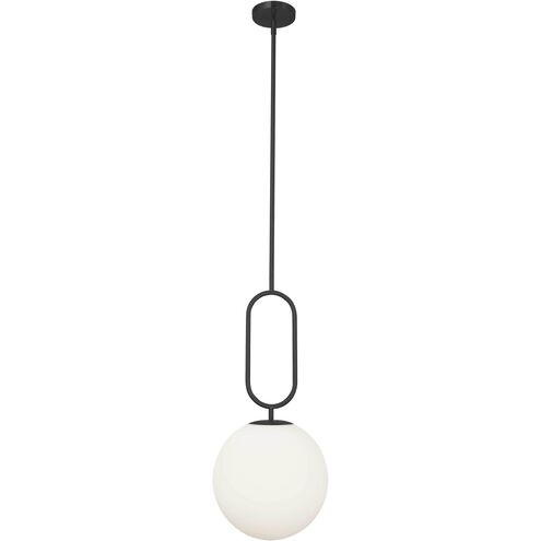 Simone 1 Light 12 inch Matte Black Pendant Ceiling Light