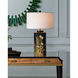 Glasshouse 28.25 inch 150 watt Black and Gold Table Lamp Portable Light