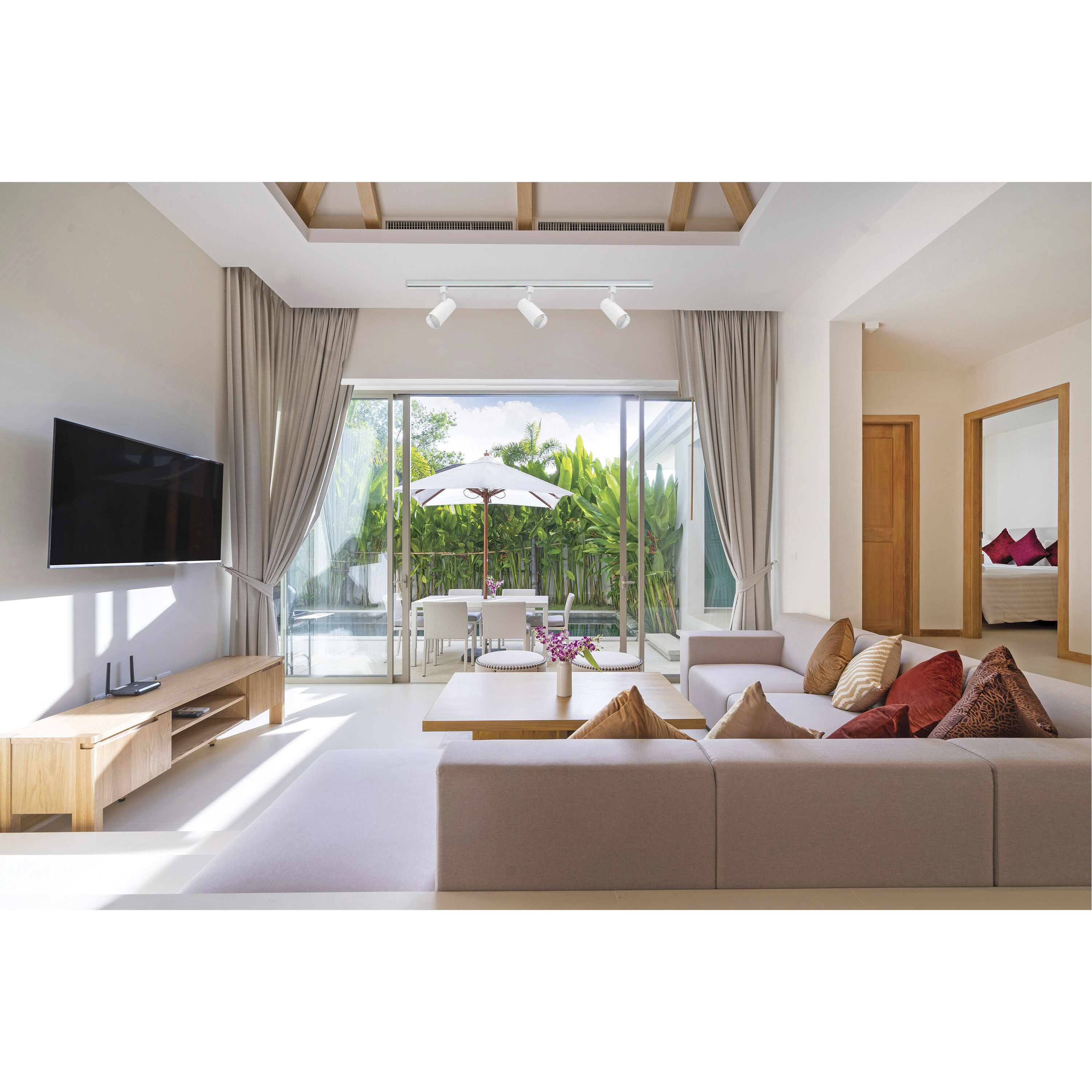 Brentwood 120 Matte White Track Lighting Ceiling Light