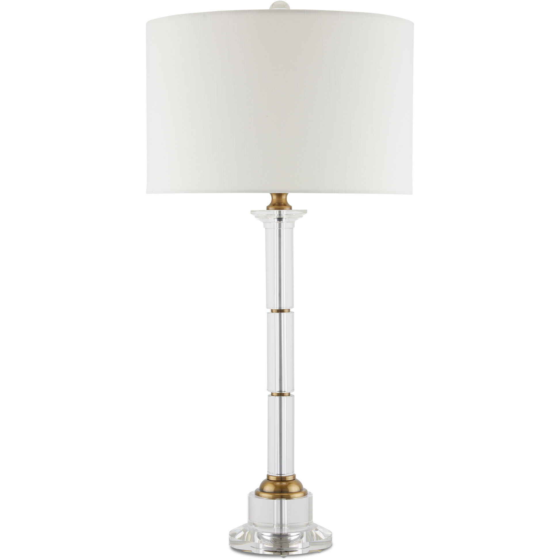 Lothian 29 inch 150 watt Clear/Antique Brass Table Lamp Portable Light