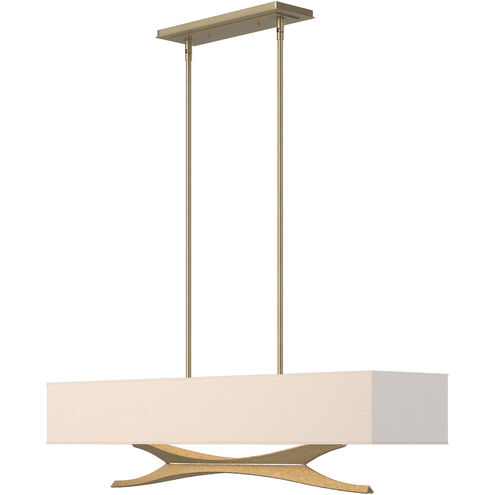 Moreau 4 Light 42 inch Soft Gold Pendant Ceiling Light in Flax