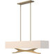 Moreau 4 Light 42 inch Soft Gold Pendant Ceiling Light in Flax