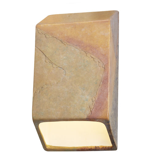 Ambiance LED 5 inch Harvest Yellow Slate ADA Wall Sconce Wall Light, Closed Top Fixture, Tapered Rectangle