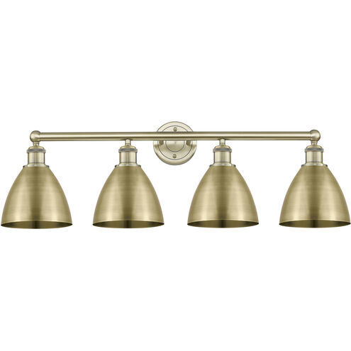 Metal Bristol 4 Light 34.5 inch Antique Brass Bath Vanity Light Wall Light