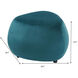 River Rock 14.5 inch Blue and Black Pouf
