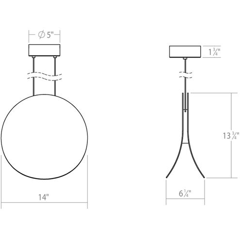 Malibu Discs LED 14 inch Satin White Pendant Ceiling Light