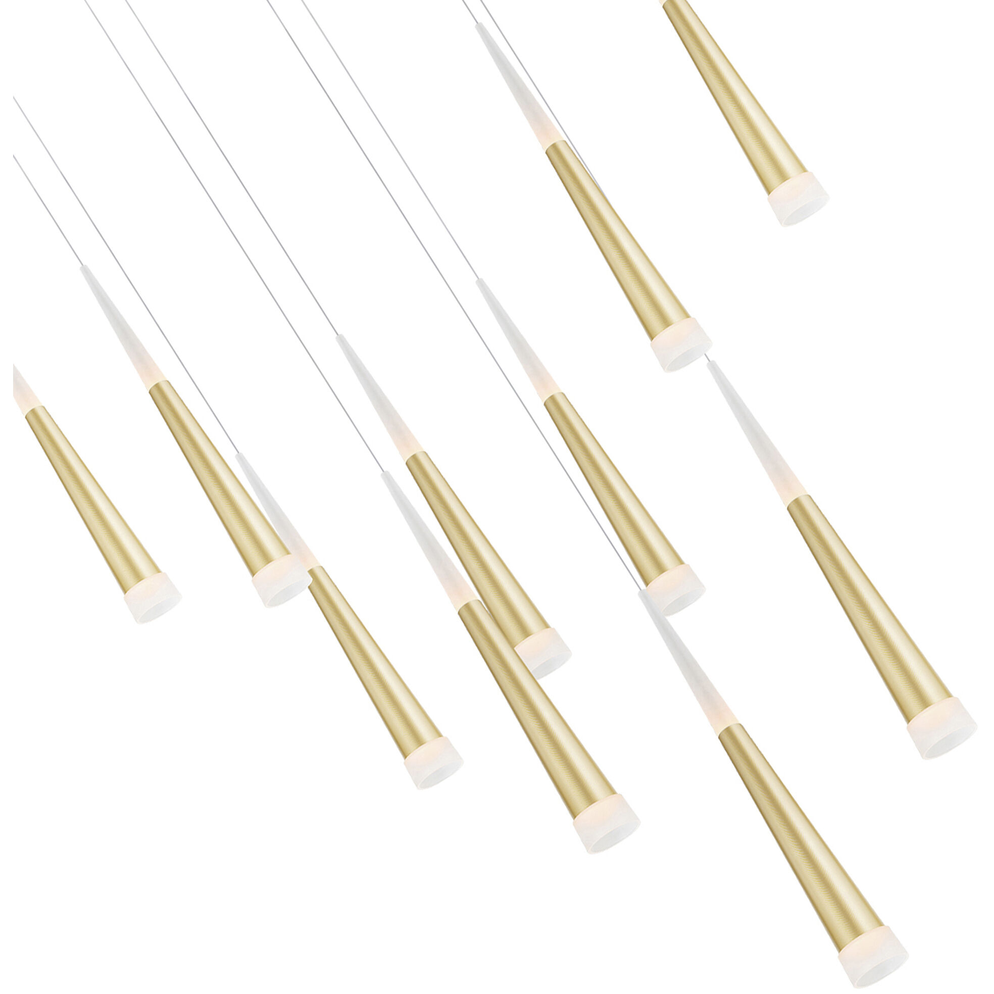 Andes LED 8 inch Satin Gold Multi Light Pendant Ceiling Light