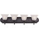 Essentials - 801x 4 Light 30 inch Oil Rubbed Bronze Bath Vanity Wall Light in Frosted